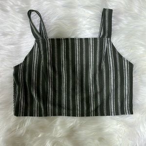 Green Cropped Tank Top